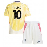 Camisa de Futebol Juventus Kenan Yildiz #10 Equipamento Secundário Infantil 2024-25 Manga Curta (+ Calças curtas)